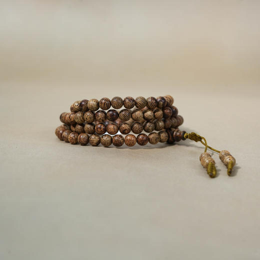 中国沉香文化博物馆 文莱野生沉香手串珠链软丝 0.6cm*108颗*11g+ 商品图1