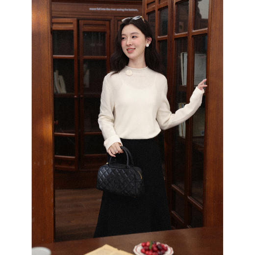 鹿向南【1220/20:00新品前1小时7折限量100件】杏色针织衫 商品图3