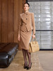 IWY/新款西装外套女气质名媛高级感卡其色雪尼尔职业装通勤两件套CS2580 商品缩略图0