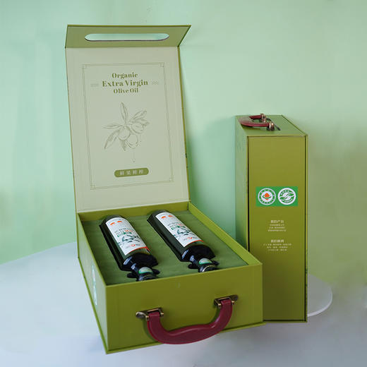 瘦龙 有机特级初榨橄榄油礼盒装 500ml*2瓶  低温冷榨头道食用橄榄油 商品图5