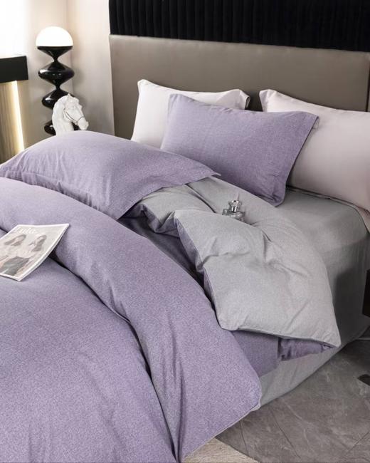 【春上新】10楼 安睡宝 全棉磨毛印花四件套-优雅紫  吊牌价1999~2599元  活动价499~699元 商品图4