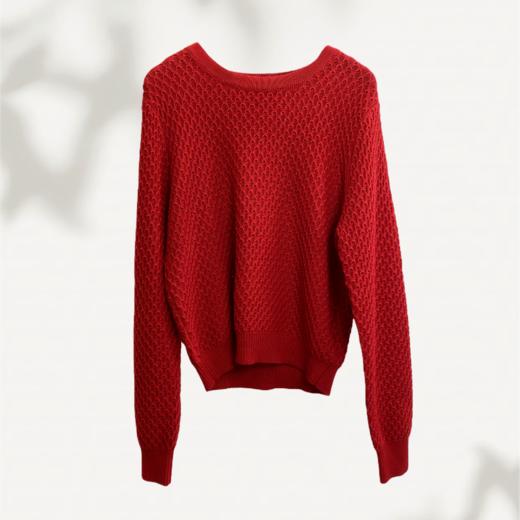 【伯妮斯茵】红色羊毛针织衫--帷幔的圣事--《因汉而生--哥特》6E6142 商品图1