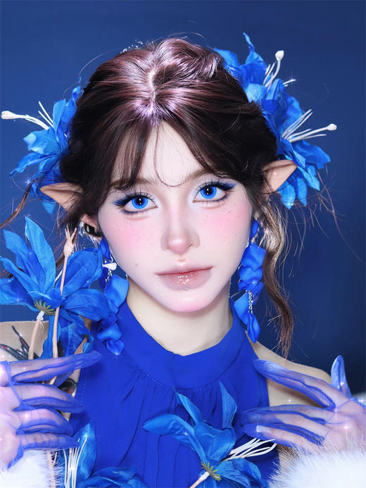 LENSPOP 日抛Cos美瞳2片体验装 流萤森深蓝 直径14.5mm 蓝色 商品图0