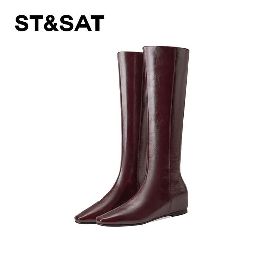 星期六摩登小方头长筒骑士靴SSD4117YDA 商品图4