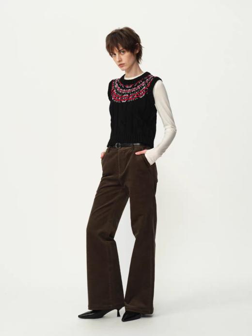 Evistub girls/E-5DCK1403/复古灯芯绒直筒微喇长裤 商品图2