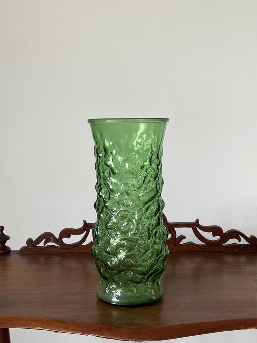  【苏州】美国中古1950s祖母绿老玻璃花瓶 商品图3