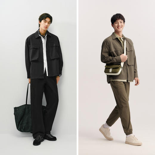 森马长袖衬衫男春季户外工装衬衣实用立体大口袋通勤上衣oversize 商品图4