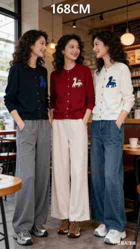 58G880全毛马到成功开衫毛衣