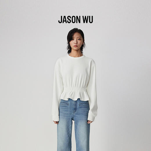 【JASON WU】秋季新款通勤百搭针织拼接长袖上衣卫衣女 商品图0