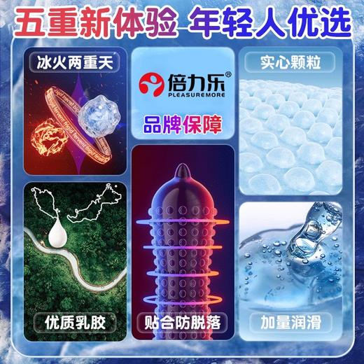【年末亏本清仓】倍力乐薄爽冰火颗粒避孕安全套 10只装 商品图1