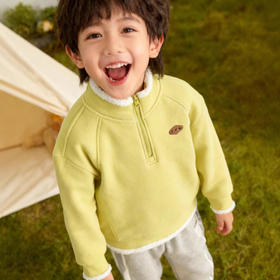 立领拉链童装卫衣！2025新款加厚羊羔绒糯糯衣柔软保暖软糯男女童加绒卫衣！