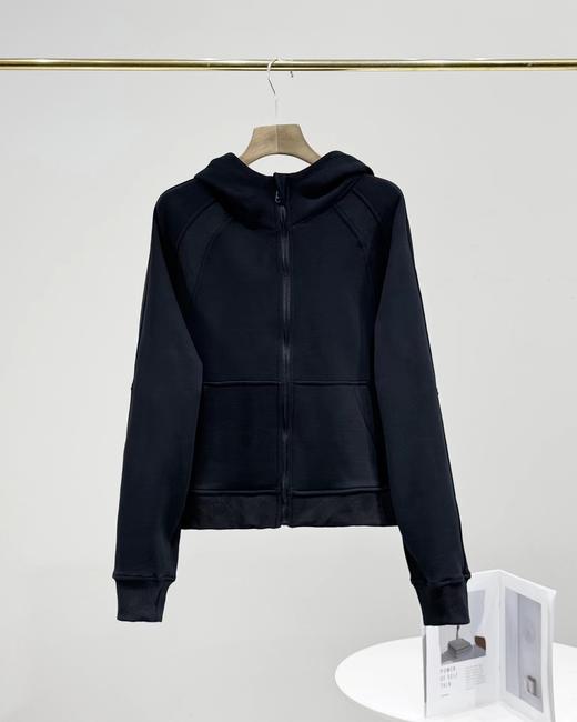 D121604加绒加厚连帽蓄热保暖拉链开衫运动上衣宽松连帽外套 商品图8