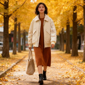 💥把帅气穿身上【 Schenvega 羊羔毛翻领棉衣机车服外套B1-M333款】年末清仓💰白菜价秒了❗有点子酷“韩”在身上的，软软糯糯又不臃肿～