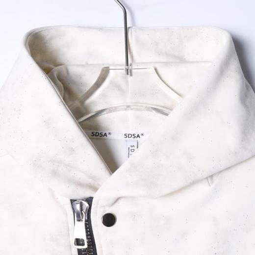 SDSA男士秋冬新款痞帅男装时尚扎染满天星斜拉链连帽卫衣外套百搭 商品图1