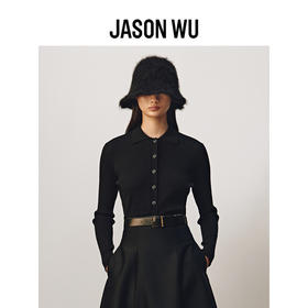 【JASON WU】(多色)秋冬新款短款翻领百搭羊毛针织上衣开衫女