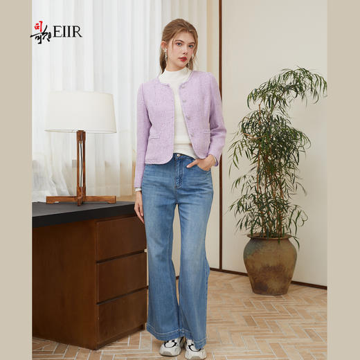 司歌收腰小香风外套短无领修身B921263X 商品图4