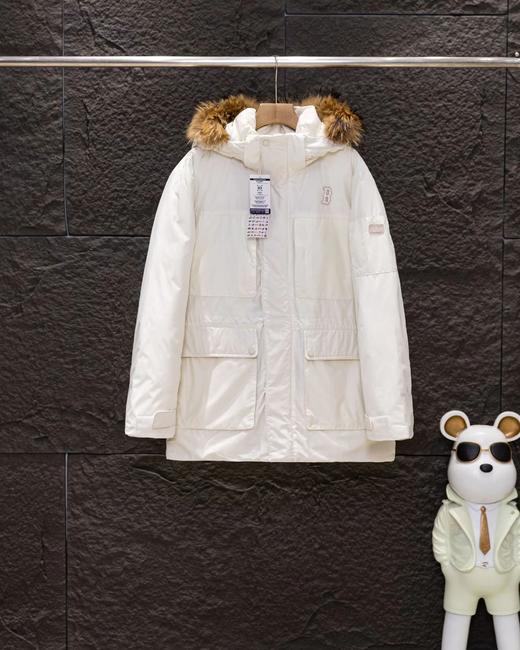 D121698貉子毛领工装派克服连帽羽绒服百搭通勤男女情侣款 商品图14