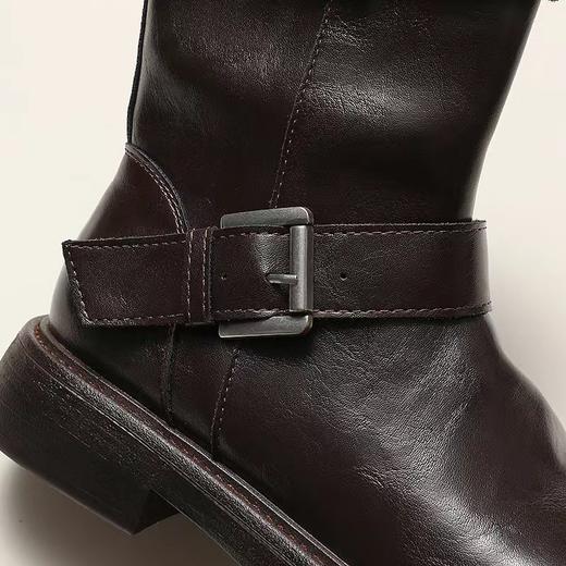 D121688厚底骑士靴女双口袋英伦风复古马丁靴短靴 商品图7