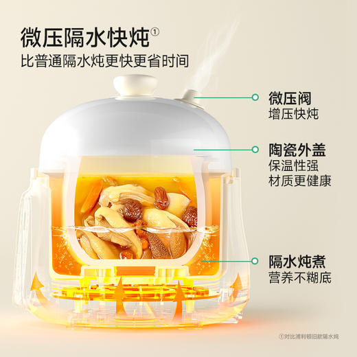浦利顿电炖锅分月龄BB煲粥饭锅婴儿专用微压炖盅PLD-DGD8-8AWG-1 商品图2