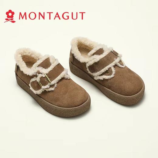 D121689加绒勃肯鞋女复古休闲百搭厚底毛毛女鞋 商品图1