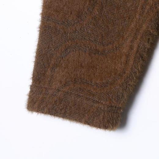 SDSA秋冬新款痞帅男装拉链可翻高领卫衣绒毛百搭撞色波浪线百搭潮 商品图3