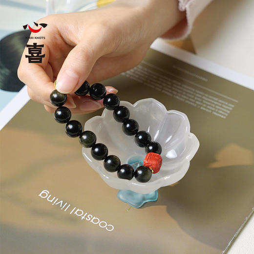 【诸事欢喜】【马年太岁符】 钻石世家X心喜 马上好运系列 马年太岁符金曜石手串  马年太岁符 六面吉文  朱砂骰子 金曜生辉【结缘定制、无质量问题不支持退换货】预计3-5天发货 商品图4