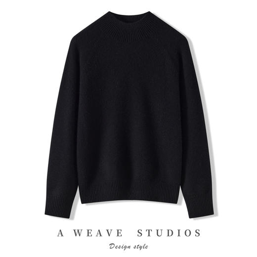 【清河羊毛羊绒专场】鹿展Z229女士一线成衣插肩半高领羊绒衫 商品图4