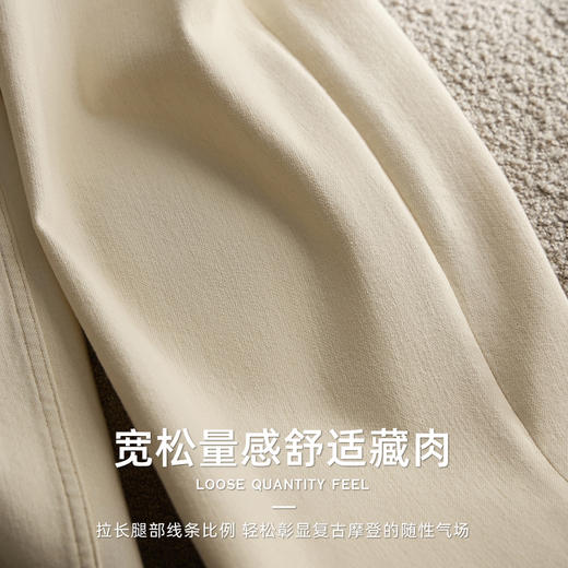 匹马棉科技发热直筒水洗牛仔裤 2927 东洋纺绸丽腈纶+莱卡纤维 骨感挺括，不易变形不易鼓包；内里细腻抓绒处理，亲肤柔软；高腰直筒裤型 商品图6