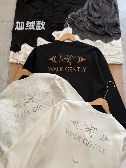 D121625冬季新款印花logo加绒圆领长袖卫衣男女同款 商品图1