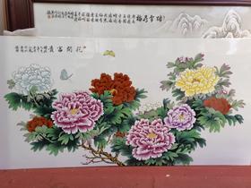 花开富贵瓷板画