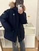 D121698貉子毛领工装派克服连帽羽绒服百搭通勤男女情侣款 商品缩略图11