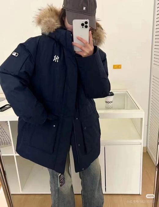 D121698貉子毛领工装派克服连帽羽绒服百搭通勤男女情侣款 商品图11