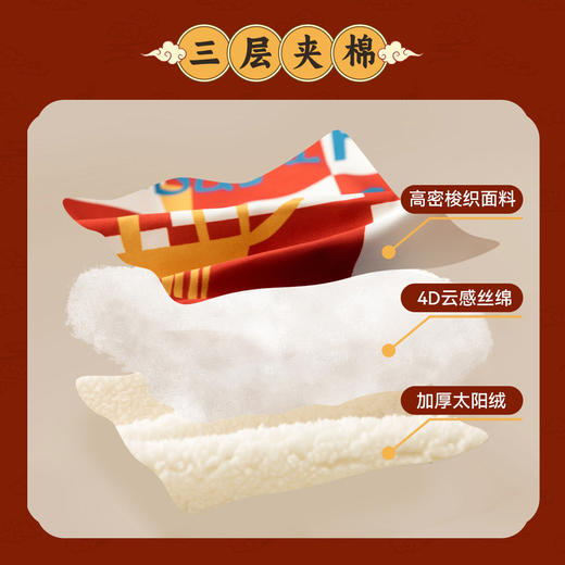 清仓[三层夹棉]男宝拜年服冬装儿童外套女童周岁礼服小童冬季过年童装F4DBN212 商品图3