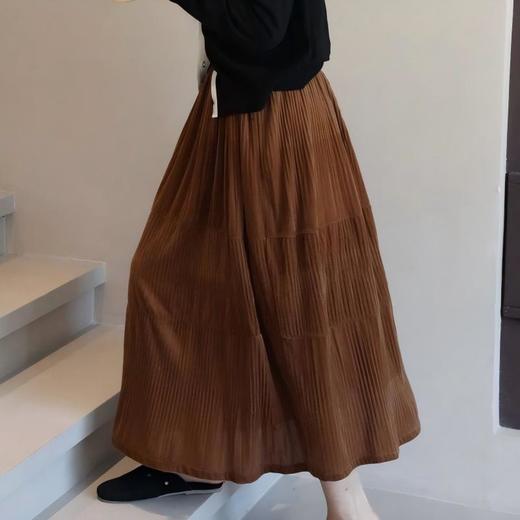 【Di*or同款】SUSX真丝丝绒焦糖褶皱半裙C1225073（下单3-7天发货） 商品图2