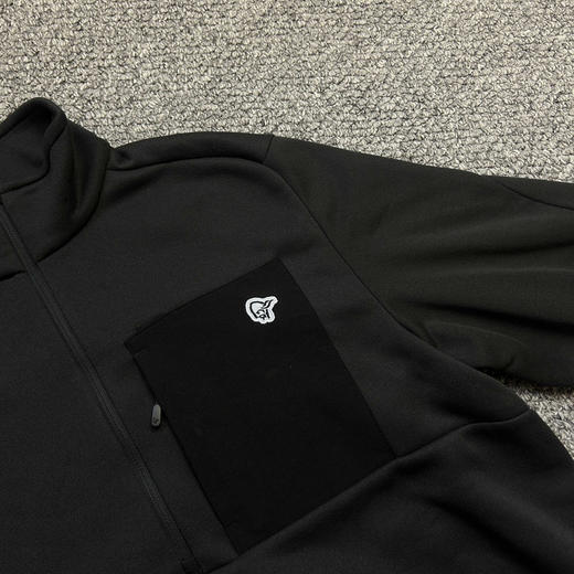 海外原版老人头正单 户外半拉链中间层抓绒上衣 吸湿保暖透气 正儿八经的p绒 超轻，只有黑色一个色S到XXL 商品图3