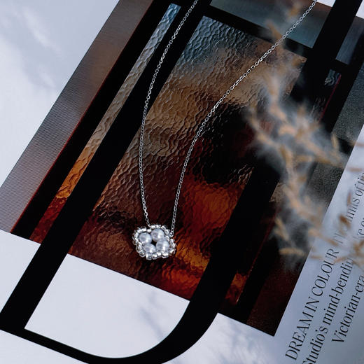 甄珠贝 纯手工精制 四叶草+雪花系列 淡水ji光正圆珠 商品图8