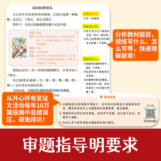 2025版开心同步作文 小学生写作技巧作文书大全好词好句好段优秀作文精选素材满分范文五感法语文课本 商品图1
