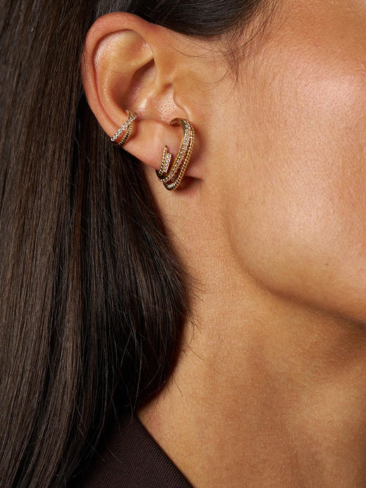 北京仓｜Leo sedim-ARCIS-金色 锆石 耳钉［法国设计师］ 商品图3