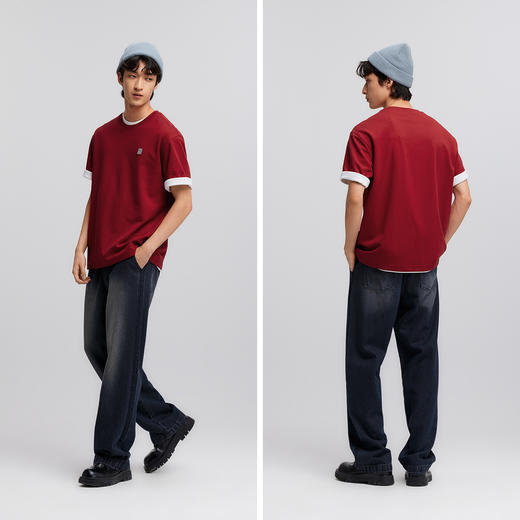 森马张仁华非遗联名短袖T恤男春季立体章仔内搭上衣情侣时尚百搭 商品图2