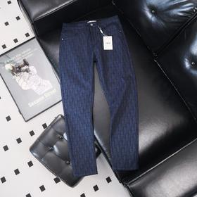 D1216100秋冬新款限定老花暗纹提花满印高街宽松直筒加绒休闲裤长裤