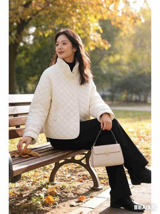 福利款，185元，485162袖襻轻便米白色棉袄，最后一件小码M号，体重110斤之内全部能穿 商品图5