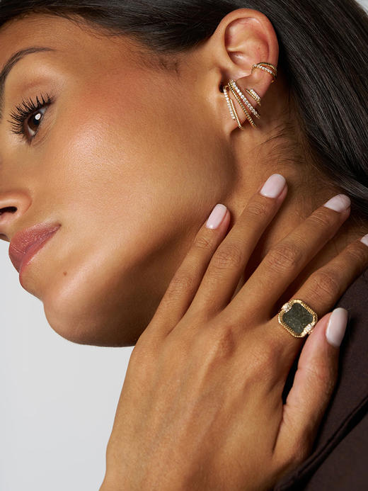 北京仓｜Leo sedim-TORQUIS-金色 锆石 耳钉［法国设计师］ 商品图4