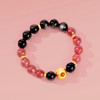 好运连珠 黑曜石草莓晶火行手串 商品缩略图2