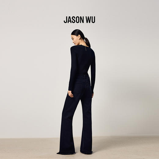 (莱赛尔)【JASON WU】25秋冬新款纯色小众设计感金属项链针织衫小衫 商品图2