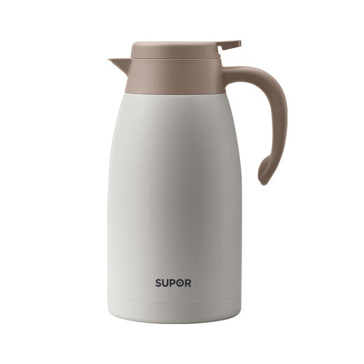 苏泊尔（SUPOR）家用保温壶304不锈钢暖壶 2.0L奶油白TKC200KH53 商品图0
