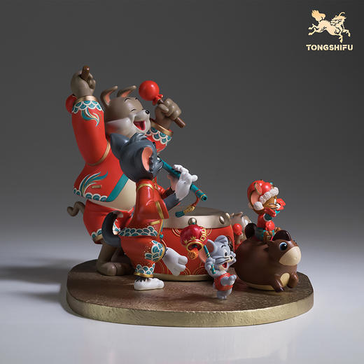 铜师傅 正版授权《猫和老鼠》全家欢 限量手办 桌面铜摆件 工艺品 商品图3