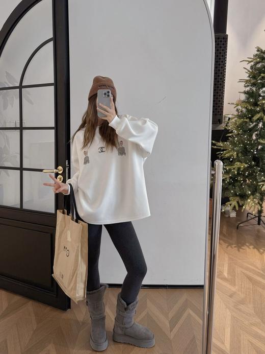 限定款涂鸦素描加绒卫衣 商品图0