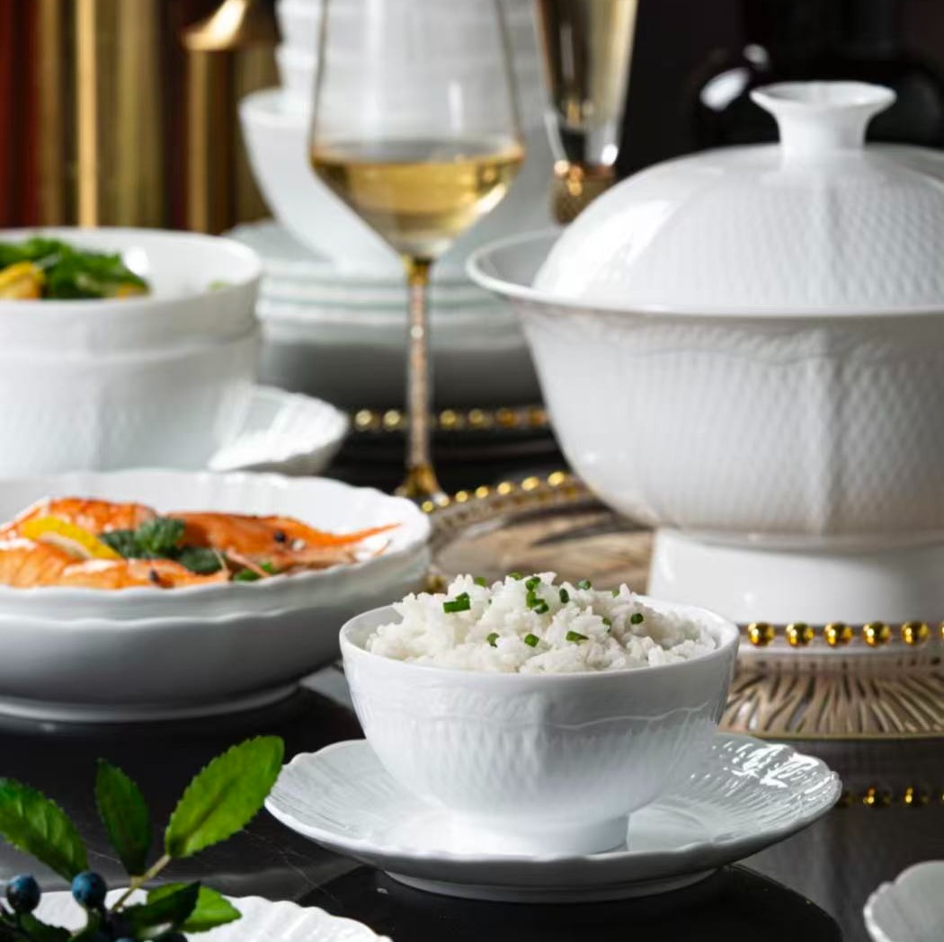 【景德镇高岭土玉泥  一步到位 浮雕款餐具】自用送礼都适合 多款可选