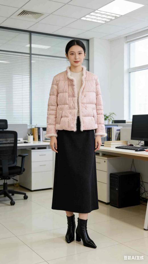 立领水貂边羽绒服589903,均码 国风 商品图7