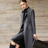 IWY/灰色冬季新款高级感羊毛大衣叠穿式毛呢外套气质通勤收腰风衣WC366 商品缩略图1